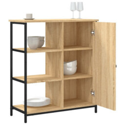 Berkfield Sideboard Sonoma Oak 70X30X80 Cm Engineered Wood - thumbnail 4