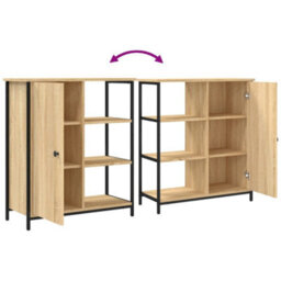 Berkfield Sideboard Sonoma Oak 70X30X80 Cm Engineered Wood - thumbnail 9