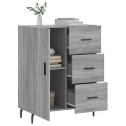 Berkfield Classic Sideboard Grey Sonoma 69.5X34X90 Cm Engineered Wood - thumbnail 4