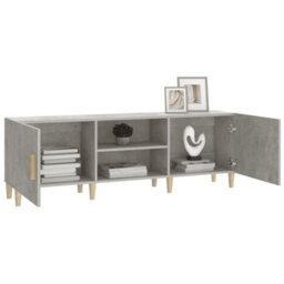 Berkfield Classic Tv Cabinet Concrete Grey 150X30X50 Cm Engineered Wood - thumbnail 4