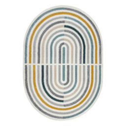RugsX Carpet Fusion 5711 White Dark Green Shape - Geometric, Modern, Abstract, 160X220 Cm - thumbnail 4