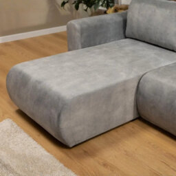Universal Corner Sofa Bed With Storage Profiled Comfort Modern Fabric Left Or Right Hand 212 122Cm Sleeping Area Blue - thumbnail 5