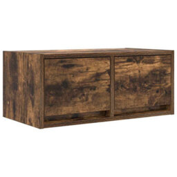 Berkfield Tv Cabinet Smoked Oak 60X31X25.5 Cm Engineered Wood - thumbnail 2