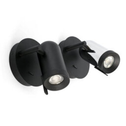Luminosa Lighting Luminosa Orleans 1 Light Indoor Adjustable Wall Spotlight Black, Gu10 - thumbnail 2