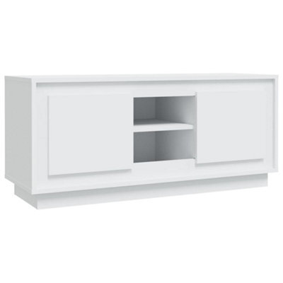 Berkfield Durable Tv Cabinet White 102X35X45 Cm Engineered Wood - image 1