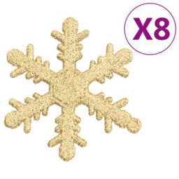 Berkfield 111 Piece Christmas Bauble Set Gold Polystyrene - thumbnail 9