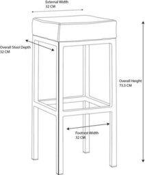 Lamboro Cube Single Kitchen Bar Stool, Fixed Satin Varnish Legs And Footrest, Extra Padded Seat, Breakfast Bar & Home Barstool, Purple - thumbnail 7