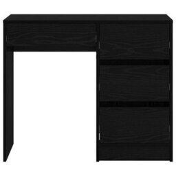 Berkfield Black Oak Writing Desk Black Oak Particle Board, Laminate Compact - thumbnail 5