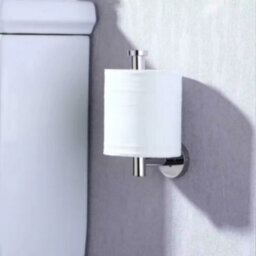 Wall Mounted Toilet Roll Holder Tissue Paper Stand Bathroom Bar Square Uk - thumbnail 4