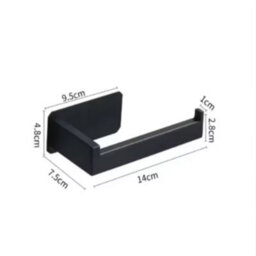 Wall Mounted Toilet Roll Holder Tissue Paper Stand Bathroom Bar Square Uk - thumbnail 7