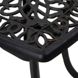 Wyld Haus Kesa 53 X 53Cm Cast Aluminium Bronze Square Outdoor Bistro Table With Parasol Hole - thumbnail 7