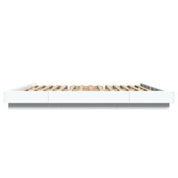 Berkfield Bed Frame With Led Lights Without Mattress White 200X200Cm - thumbnail 6