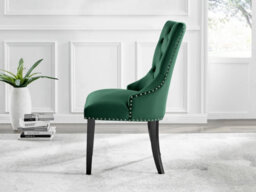 Furniturebox Uk Novara Black Leg 120Cm Round Glass Dining Table & 6 Green Belgravia Black Leg Chairs - thumbnail 9