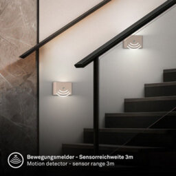 Briloner Cordless Wall Light Rechargeable Lamp Up & Down Motion Sensor Stick-On 3W, 270Lm Beige - thumbnail 5