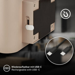 Briloner Cordless Wall Light Rechargeable Lamp Up & Down Motion Sensor Stick-On 3W, 270Lm Beige - thumbnail 4