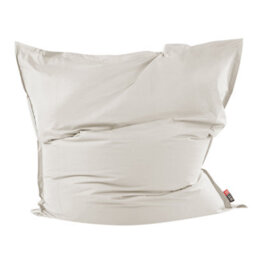 Beliani Extra Large Bean Bag Off-White Fuzzy