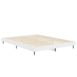 Berkfield Bed Frame White 135X190 Cm 4Ft6 Double Engineered Wood - thumbnail 5