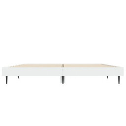 Berkfield Bed Frame White 135X190 Cm 4Ft6 Double Engineered Wood - thumbnail 6