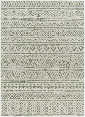 Livabliss Eagean-Global Green Ivory Off-White In- & Outdoor Rug 130 X 180 Cm Easy Care, Non Shedding - image 1
