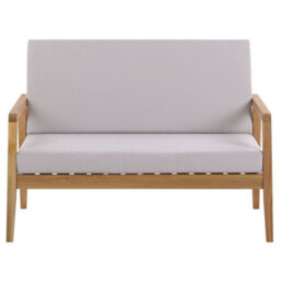 Beliani Garden Lounge Set With Table 4 Seater Pallano Acacia Wood Taupe - thumbnail 5