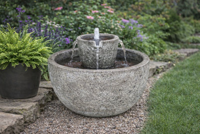 Outdoor Living UK Zara Antique White Traditional Water Feature Without Cover