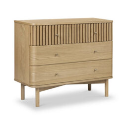 Finch Oak Slatted 3 Drawer Chest By Roseland Furniture