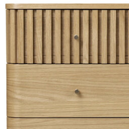 Finch Oak Slatted 3 Drawer Chest By Roseland Furniture - thumbnail 5