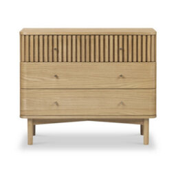 Finch Oak Slatted 3 Drawer Chest By Roseland Furniture - thumbnail 3