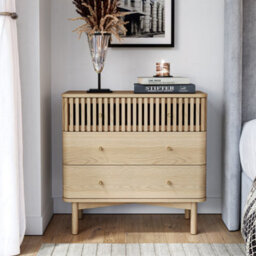 Finch Oak Slatted 3 Drawer Chest By Roseland Furniture - thumbnail 2