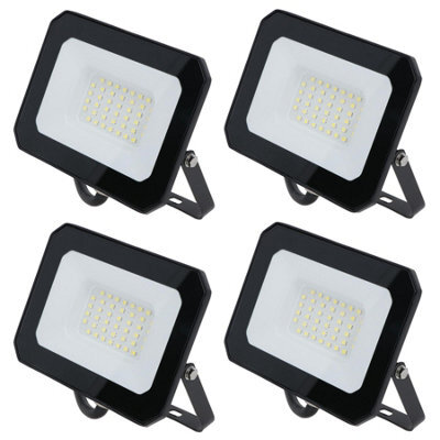 AB Tools 30 Watt Led Mini Floodlight Garden Lighting 2400 Lumens Ip65 + Bracket 4Pc - image 1