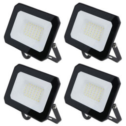 AB Tools 30 Watt Led Mini Floodlight Garden Lighting 2400 Lumens Ip65 + Bracket 4Pc