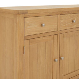 The Furniture Market Marbury Oak Large 3 Drawer 3 Door Sideboard - thumbnail 6