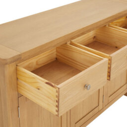 The Furniture Market Marbury Oak Large 3 Drawer 3 Door Sideboard - thumbnail 8