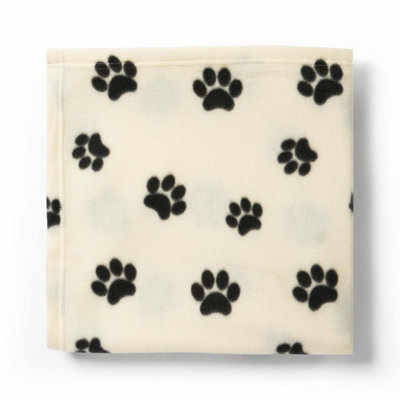 Ohs Paw Pet Dog Blanket Throw Soft Puppy Animal Mat, Cream - image 1