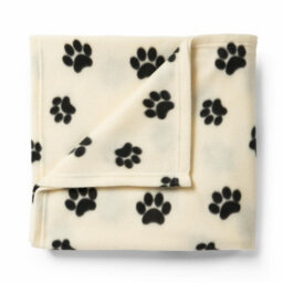 Ohs Paw Pet Dog Blanket Throw Soft Puppy Animal Mat, Cream - thumbnail 2