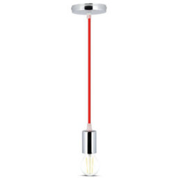Vt-7338 Chrome Metal Cup Pendant Light-Red - thumbnail 3
