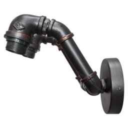 Long Life Lamps Company Twin Vintage Industrial Pipe Wall Light M0191P - thumbnail 5