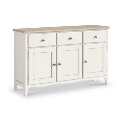 Roseland Furniture Celine Coconut White Oak Top Large Sideboard - image 1