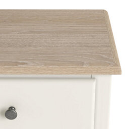 Roseland Furniture Celine Coconut White Oak Top Large Sideboard - thumbnail 7
