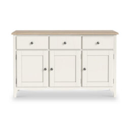 Roseland Furniture Celine Coconut White Oak Top Large Sideboard - thumbnail 3