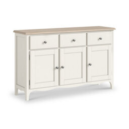 Roseland Furniture Celine Coconut White Oak Top Large Sideboard - thumbnail 1