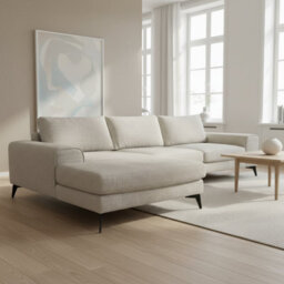 Abakus Direct Venice Chenille Corner Sofa In White Left Facing With Deep Seats And Extra-Wide Padded Arms - thumbnail 7