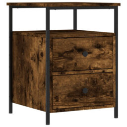Berkfield Bedside Cabinet Smoked Oak 44X45X60 Cm Engineered Wood - thumbnail 2