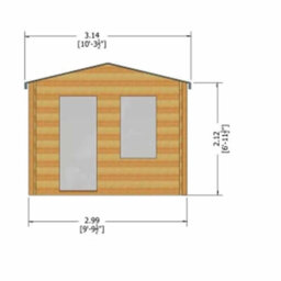 Shire Bucknells 28 mm Log Cabin 10 X 8 Feet - thumbnail 6