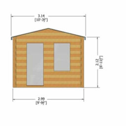Shire Bucknells 28 mm Log Cabin 10 X 8 Feet - thumbnail 3