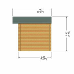 Shire Bucknells 28 mm Log Cabin 10 X 8 Feet - thumbnail 4