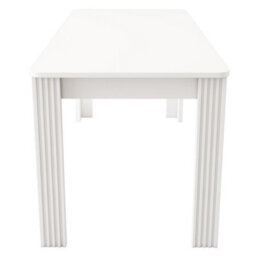 Abrihome 4 Seater Dining Room Table, Small Space Dining Table , For Kitchen & Cafe, White - thumbnail 8