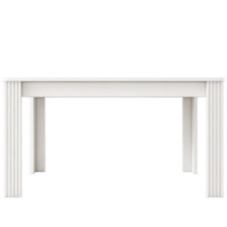 Abrihome 4 Seater Dining Room Table, Small Space Dining Table , For Kitchen & Cafe, White - thumbnail 6