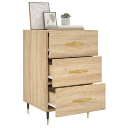 Berkfield Bedside Cabinet Sonoma Oak 40X40X66 Cm Engineered Wood - thumbnail 4