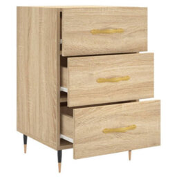 Berkfield Bedside Cabinet Sonoma Oak 40X40X66 Cm Engineered Wood - thumbnail 7